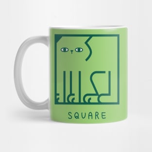 Cat in Square Shape Mug